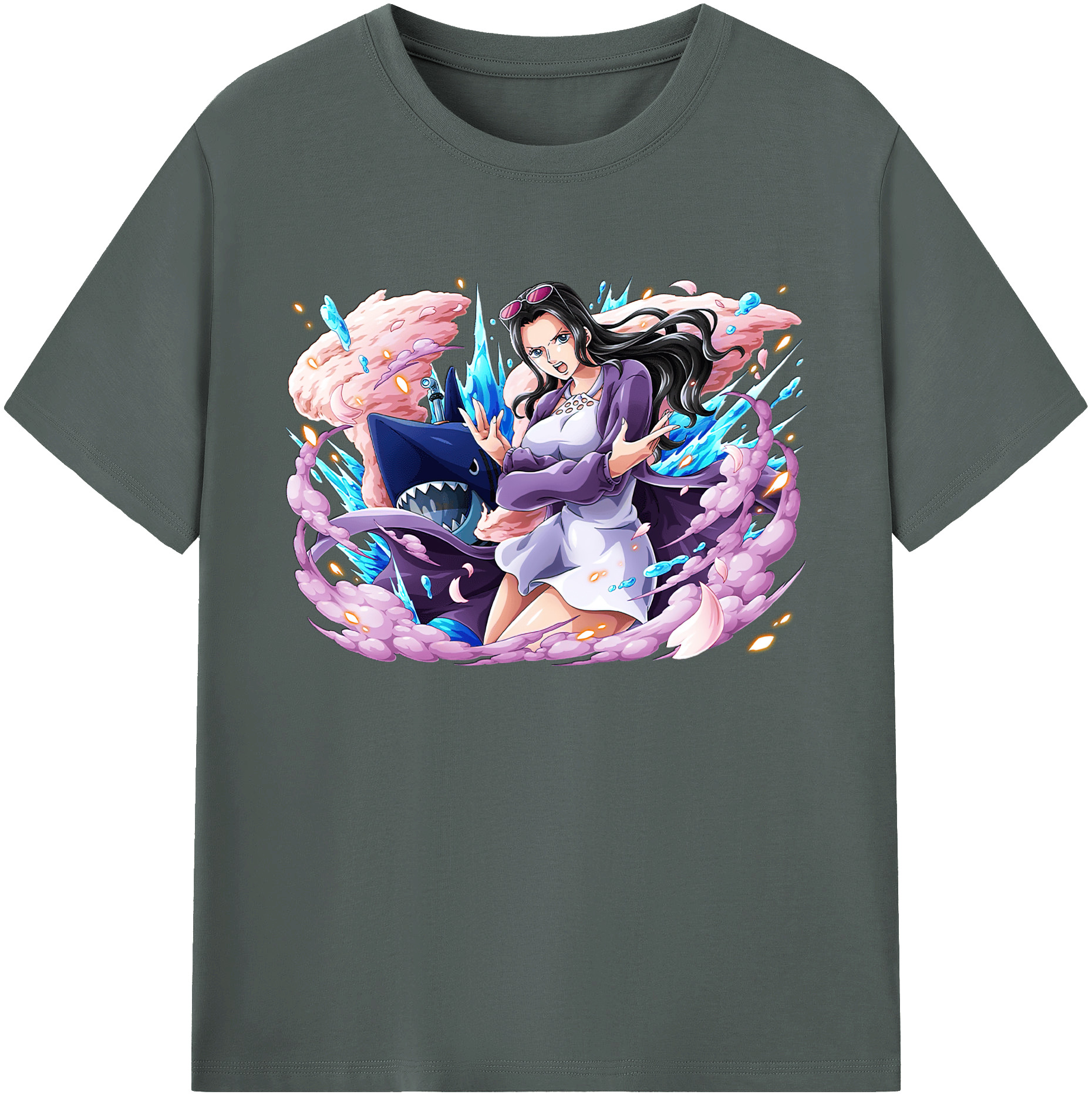 ワンピース ニコ・ロビン ONE PIECE Nico Robin 綿100％ メンズ半袖Tシャツ｜肌触りやわらか＆通気性